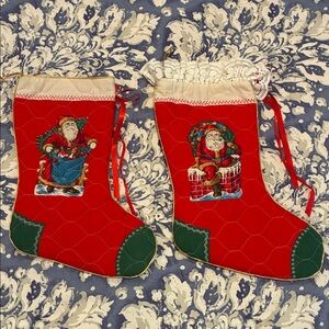 Vintage His & Hers Christmas Stockings
